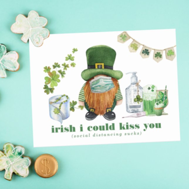 Irish I Could Kiss You | St. Patrick's Quarantine Postcard (Creator Uploaded)