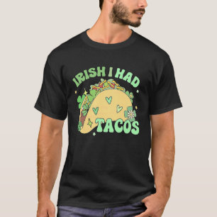 Irish I Had Tacos Mexican Tacos  Shamrock Patrick' T-Shirt