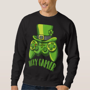 Irish I Was Gaming Funny St Patrick S Day Video Ga Sweatshirt
