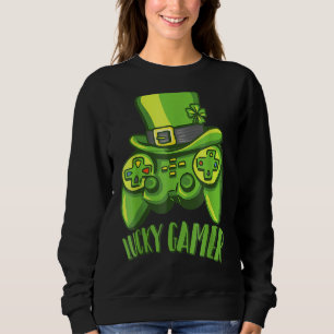 Irish I Was Gaming Funny St Patrick S Day Video Ga Sweatshirt