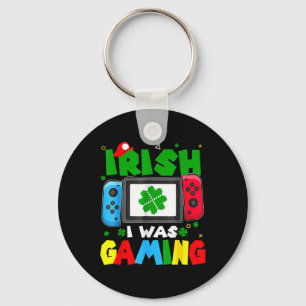 Irish I Was Gaming Funny St Patricks Day Gamer Boy Key Ring