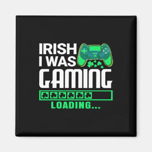 Irish I Was Gaming Funny St Patricks Day Gamer Boy Magnet