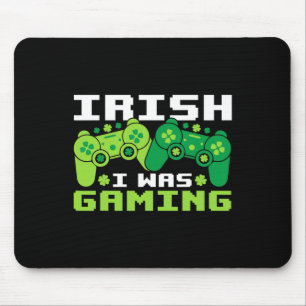 Irish I Was Gaming Funny St Patricks Day Gamer Boy Mouse Mat