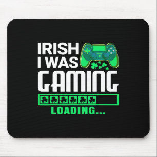 Irish I Was Gaming Funny St Patricks Day Gamer Boy Mouse Mat