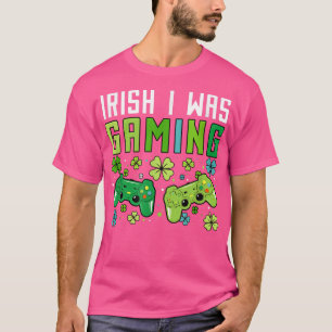 Irish I Was Gaming Funny St Patricks Day Gamer Boy T-Shirt