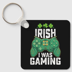 Irish I Was Gaming Gamer Games St Patrick's Day Key Ring