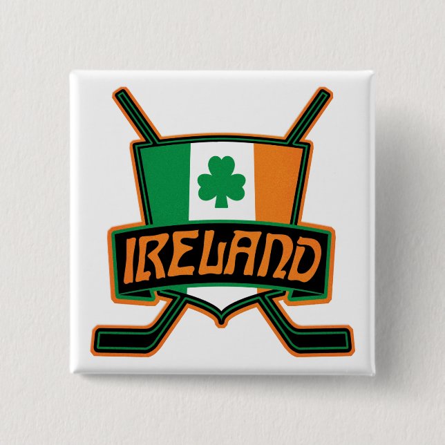 Irish Ice Hockey Flag Logo Badge (Front)