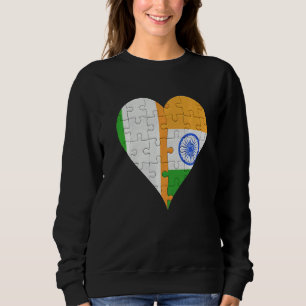 Irish Indian Flag Heart Sweatshirt