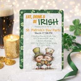 Irish‑Inspired St. Patrick’s Day Party Invitation