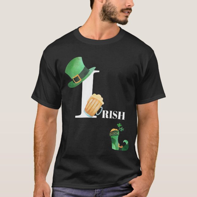 *~* IRISH IRELAND Beer Leprechaun Hat Shoe T-Shirt (Front)