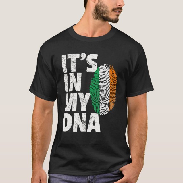 Irish Ireland Flag IT's IN MY DNA Christmas Gift C T-Shirt (Front)