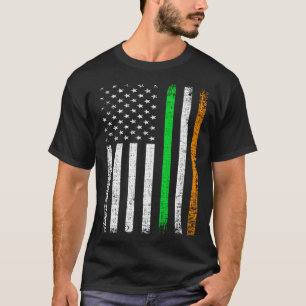 Irish Ireland Flag Patriotic American Flag St Patr T-Shirt