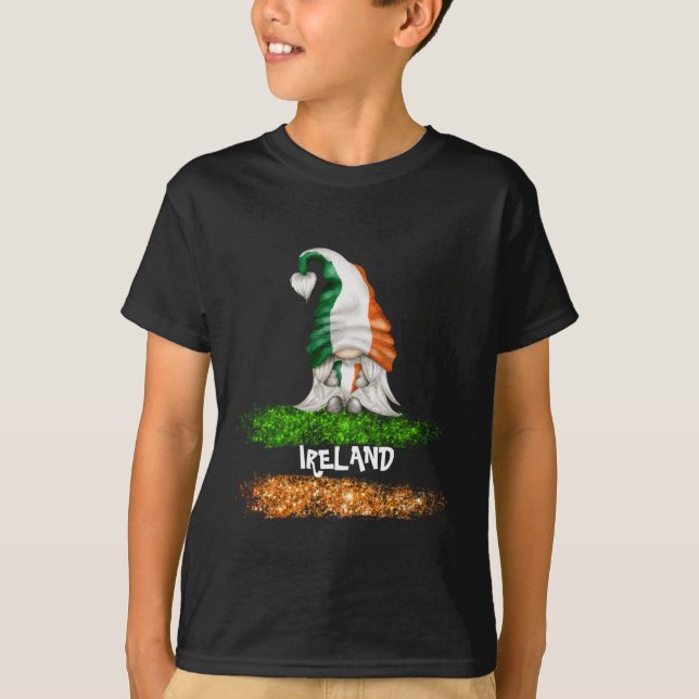 *~* IRISH IRELAND GNOME BOY Flag T-Shirt (Front)