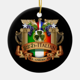 Irish Italian all American Ceramic Tree Decoration