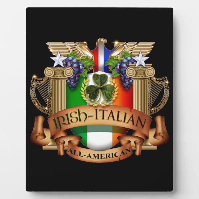Irish Italian all American Plaque (Front)