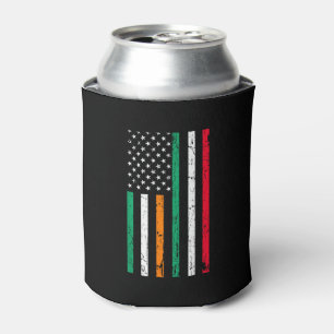 Irish Italian American Flag Ireland Italy ST PATRI Can Cooler