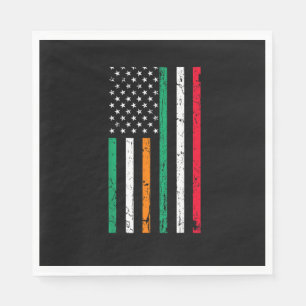 Irish Italian American Flag Ireland Italy ST PATRI Napkin