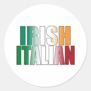 Irish Italian Classic Round Sticker