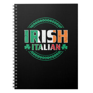 Irish Italian Flag Half Irish Half Italian St Patr Notebook