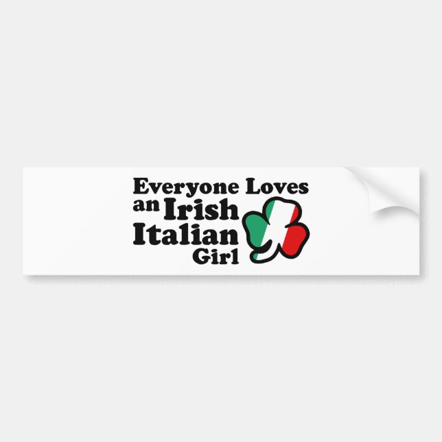 Irish Italian Girl Bumper Sticker (Front)