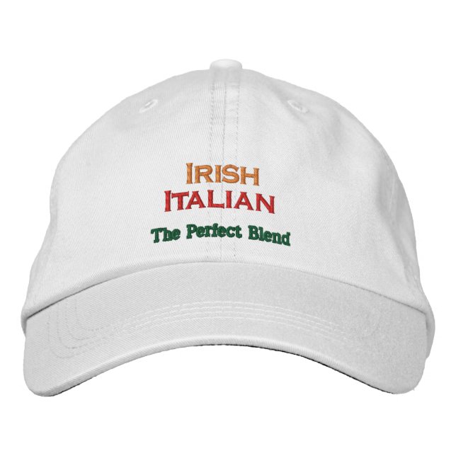 IRISH ITALIAN ST. PATRICK'S DAY EMBROIDERED HAT (Front)