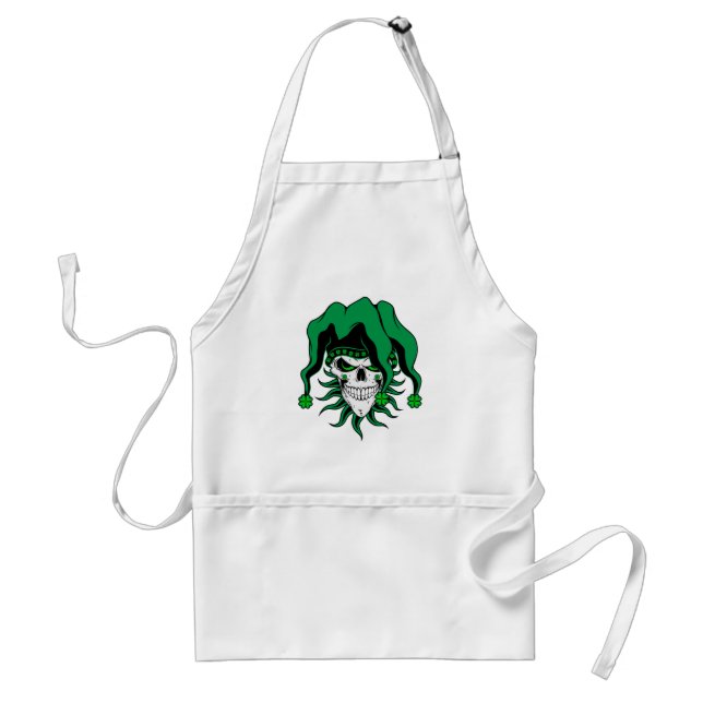 Irish Jester Skull Standard Apron (Front)