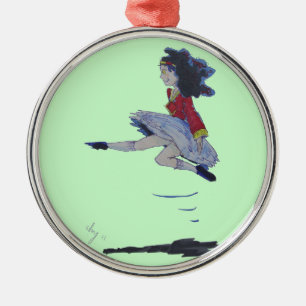 Irish Jig Folk Dancing Cartoon Girl Christmas tree Metal Tree Decoration