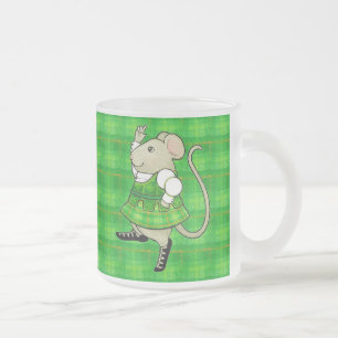IRISH JIG MOUSE Frosted Glass Mug