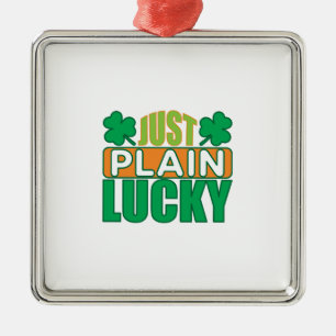 Irish Just Plain Lucky Metal Tree Decoration