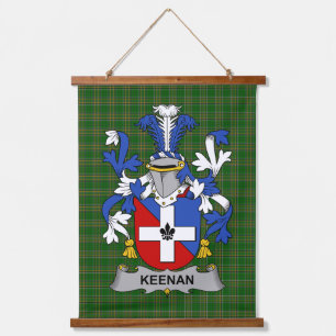 Irish Keenan or O_Kinahan Coat of Arms Family Cres Hanging Tapestry