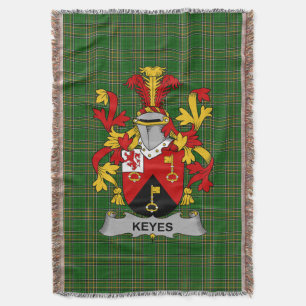 Irish Keyes Coat of Arms Family Crest Ireland Throw Blanket