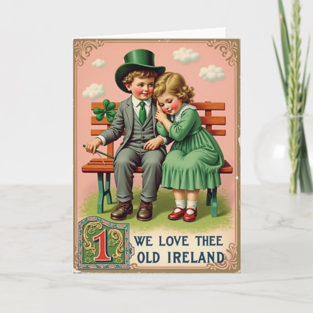 Irish Kids Vintage Theme Card (Front)