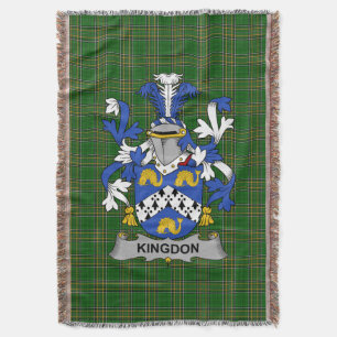 Irish Kingdon Coat of Arms Family Crest Ireland Throw Blanket