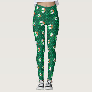 Irish Kisses cute St Patricks day  Leggings