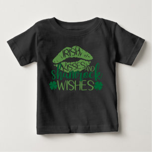 Irish Kisses & Shamrock Wishes Baby T-Shirt