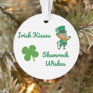 Irish Kisses, Shamrock Wishes on an  Ornament
