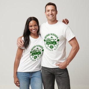 Irish kisses Truck with clovers St. Patricks Day T-Shirt
