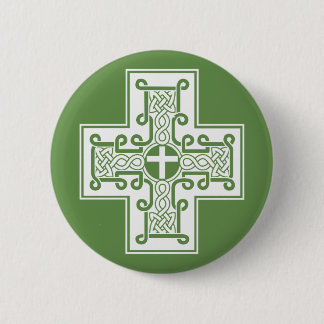 Irish Knot Celtic Cross 6 Cm Round Badge