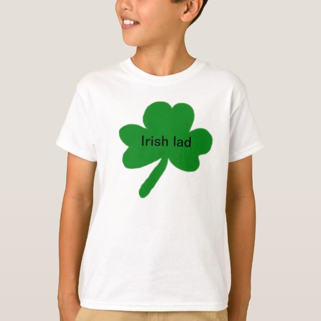 Irish Lad Shamrock Kids T-Shirt (Front)