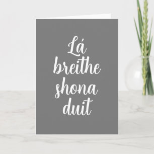 Irish language Happy Birthday Card