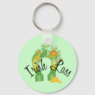 Irish Lass Lucky Horseshoe Key Ring