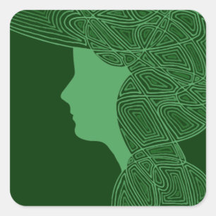 Irish Lass Square Sticker