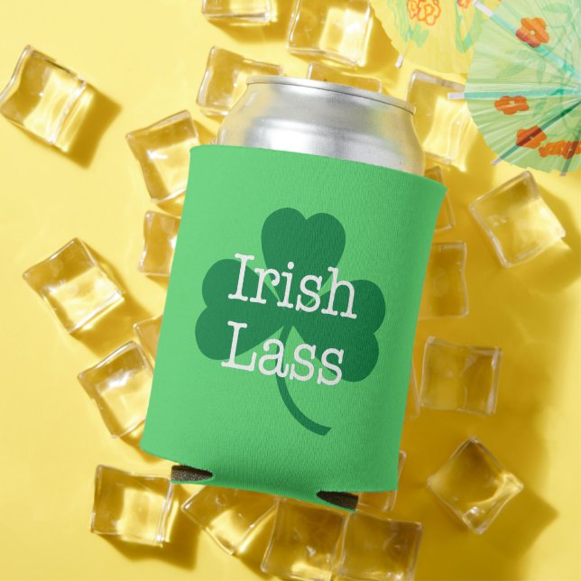 Irish Lass St. Paddy's Day Shamrock Can Cooler (In Situ Summer)