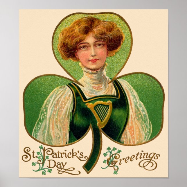 Irish Lass St. Patrick's Day Poster (Front)