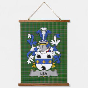Irish Lea or McLea Coat of Arms Family Crest Hanging Tapestry