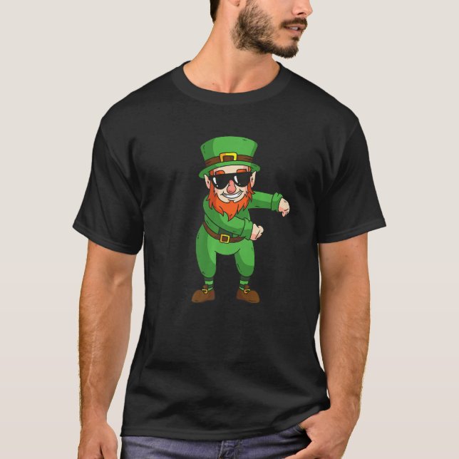 Irish Lebraun Floss Dance Figurine St Patricks Day T-Shirt (Front)