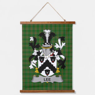 Irish Lee or O_Lee Coat of Arms Family Crest Hanging Tapestry