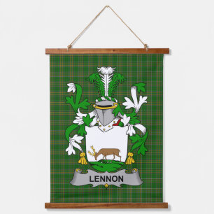 Irish Lennon or O_Lennon Coat of Arms Family Crest Hanging Tapestry
