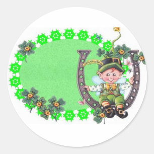 Irish Leprechaun Classic Round Sticker
