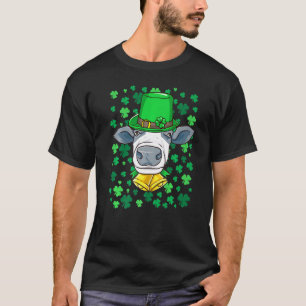 Irish Leprechaun Cow St Patricks Day Shamrock T-Shirt